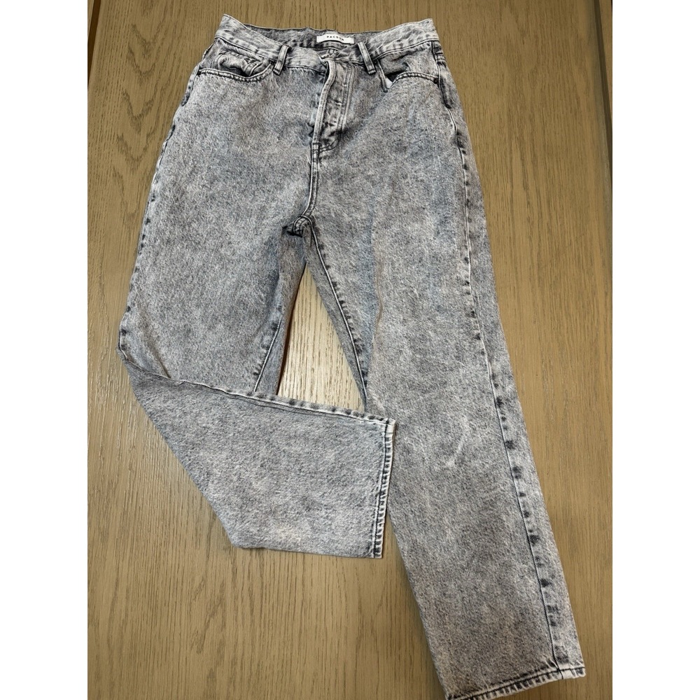 PacSun High Rise Straight Womens Jeans Size 27 Light Wash Faded Button Fly